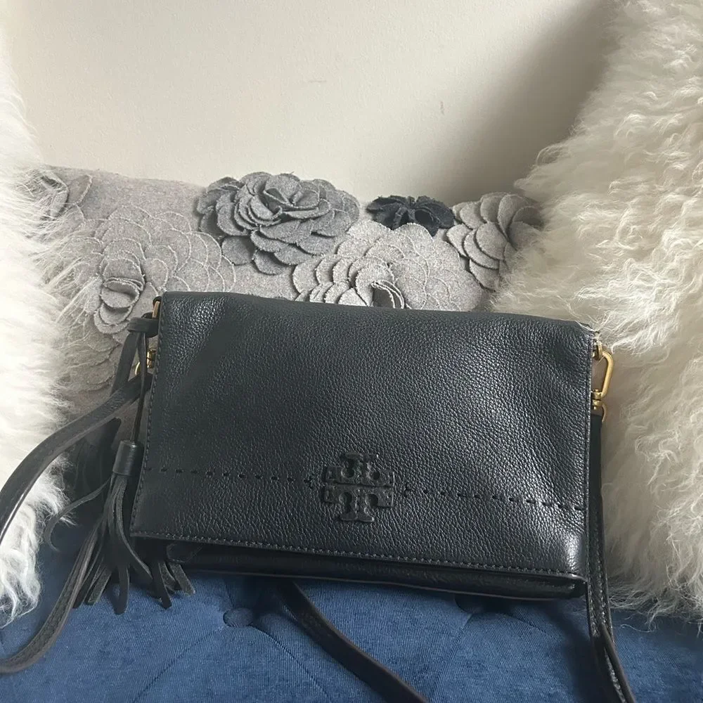 Tory Burch Black Leather Crossbody Bag